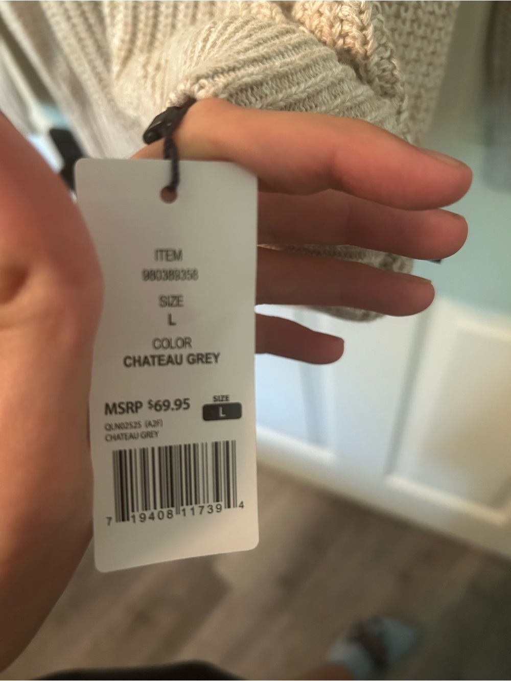 GAP Neutral Cream Ribbed Button Cardigan - Picture 5 of 7